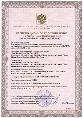 Регистрационное удостоверение №рзн 2017/6193